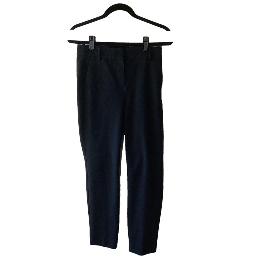 J. Crew Factory Slim Cropped Ruby Pant In Stretch Twill Size 2 Black VGUC